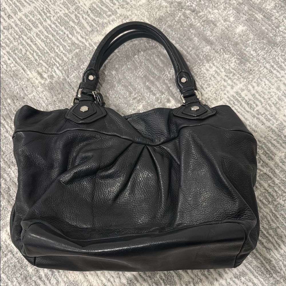 Marc Jacobs Black Leather Tote Bag